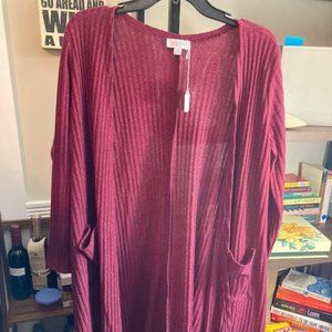NEW LulaRoe Pink/Purple Maxi Sweater with Pockets